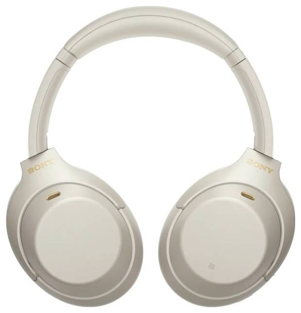 Sony WH1000XM4S.CE7 Over Ear Kopfhörer Bluetooth®, Kabellos Silber Noise Cancelling Touch-Steuerung