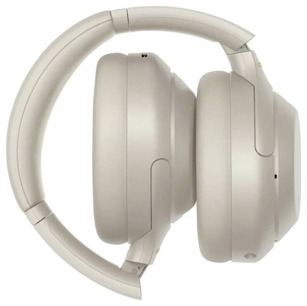 Sony WH1000XM4S.CE7 Over Ear Kopfhörer Bluetooth®, Kabellos Silber Noise Cancelling Touch-Steuerung