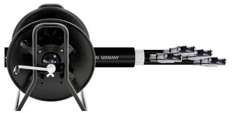 Cordial 15668 RJ45 Patchkabel CAT 6a S/FTP 75.00 m Schwarz PUR-Mantel 1 St.
