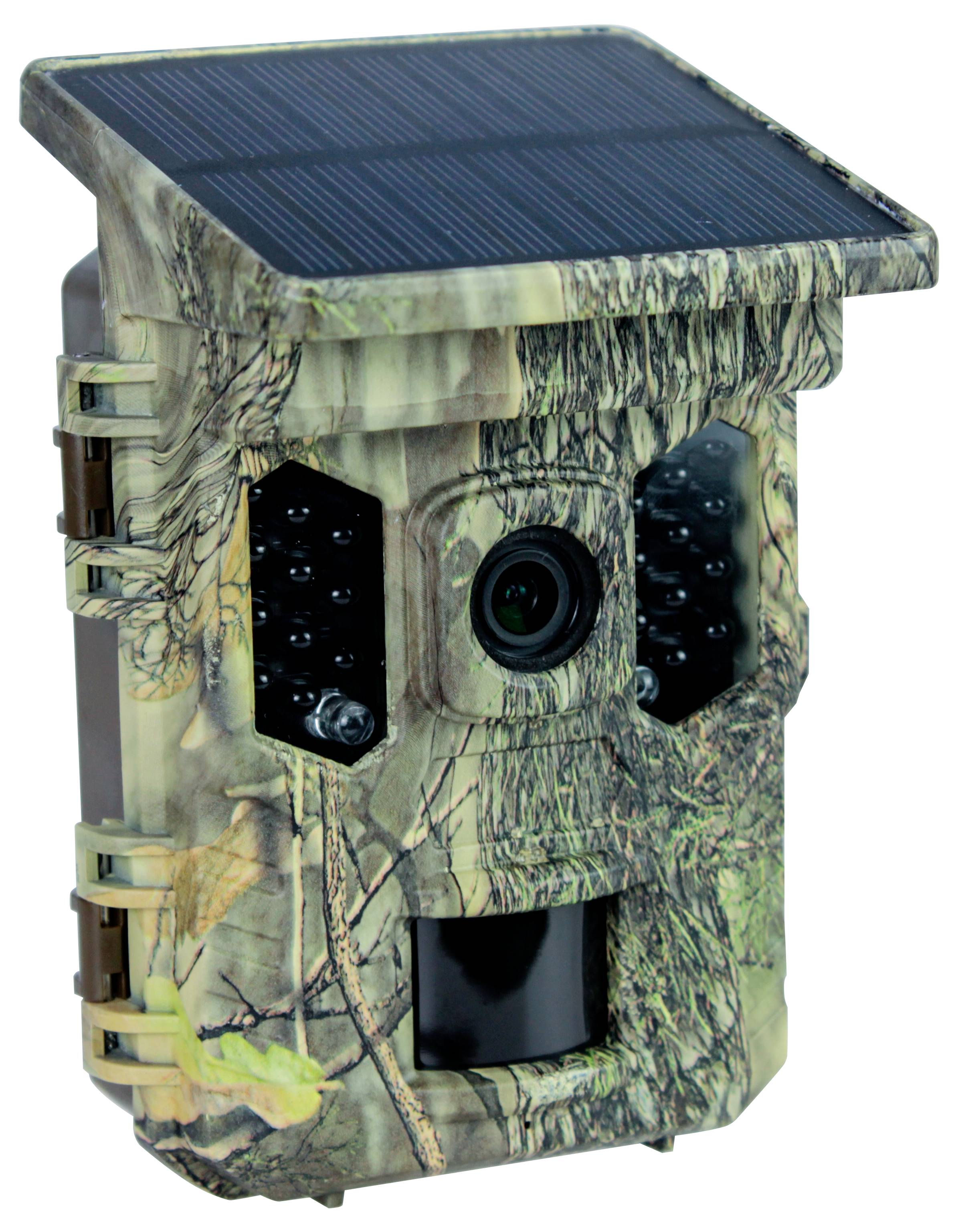 Braun Phototechnik Scouting Cam Black300 WiFi Solar 4K Mini Wildkamera Black LEDs, WLAN, Zeitrafferfunktion Camouflage Grün