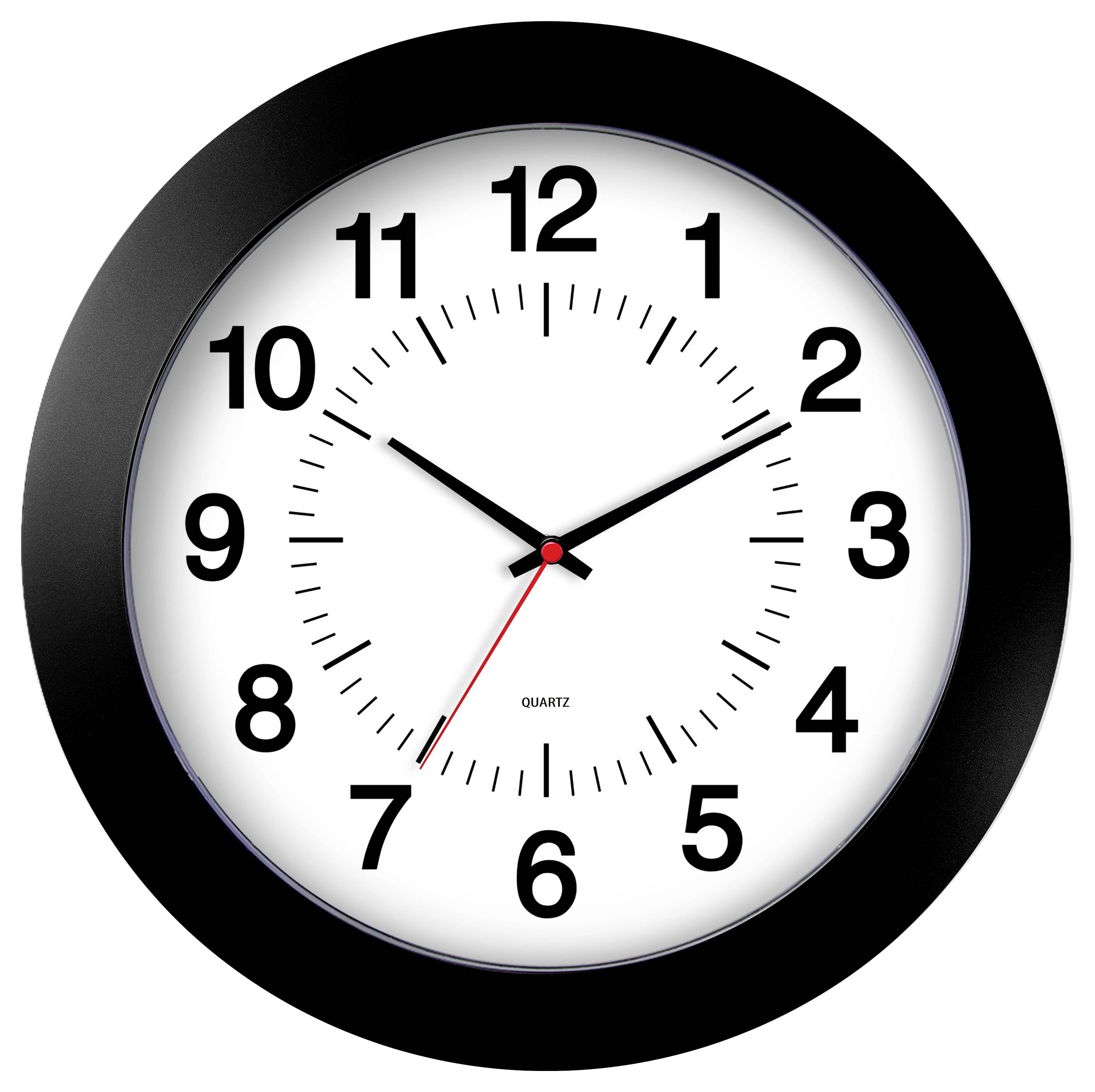 EUROTIME 80514-05 Quarz Wanduhr 30.5cm Schwarz