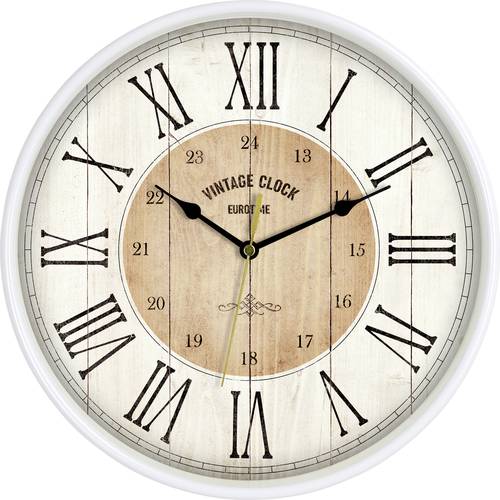 EUROTIME 81748-07 Quarz Wanduhr 30.5 cm Weiß
