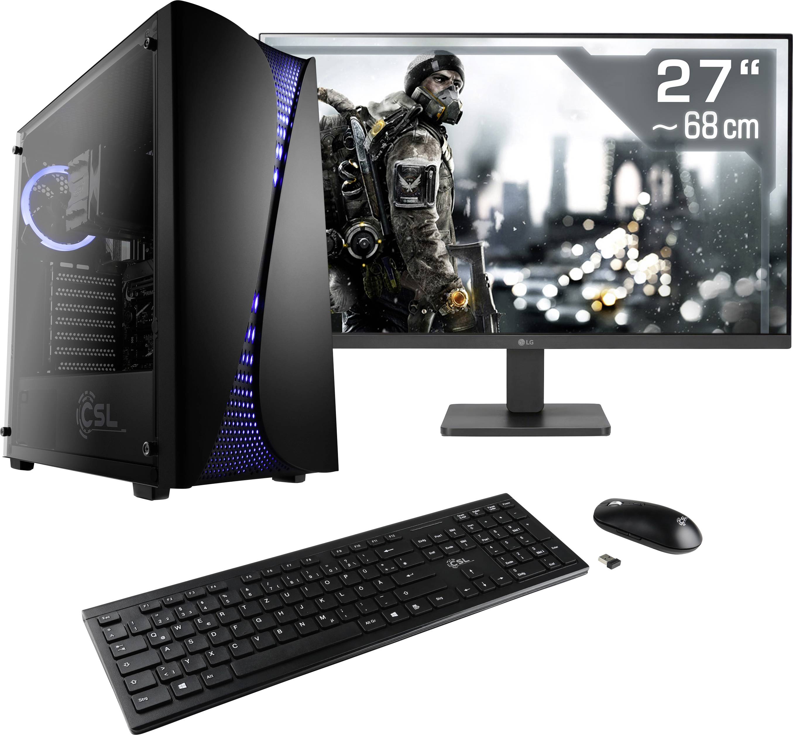CSL Computer Gaming PC M11300H 68.6cm (27 Zoll) Full HD AMD Ryzen 5 8600G 32GB RAM 1TB SSD AMD Radeon™ Onboard Graphics Win 11 Hom