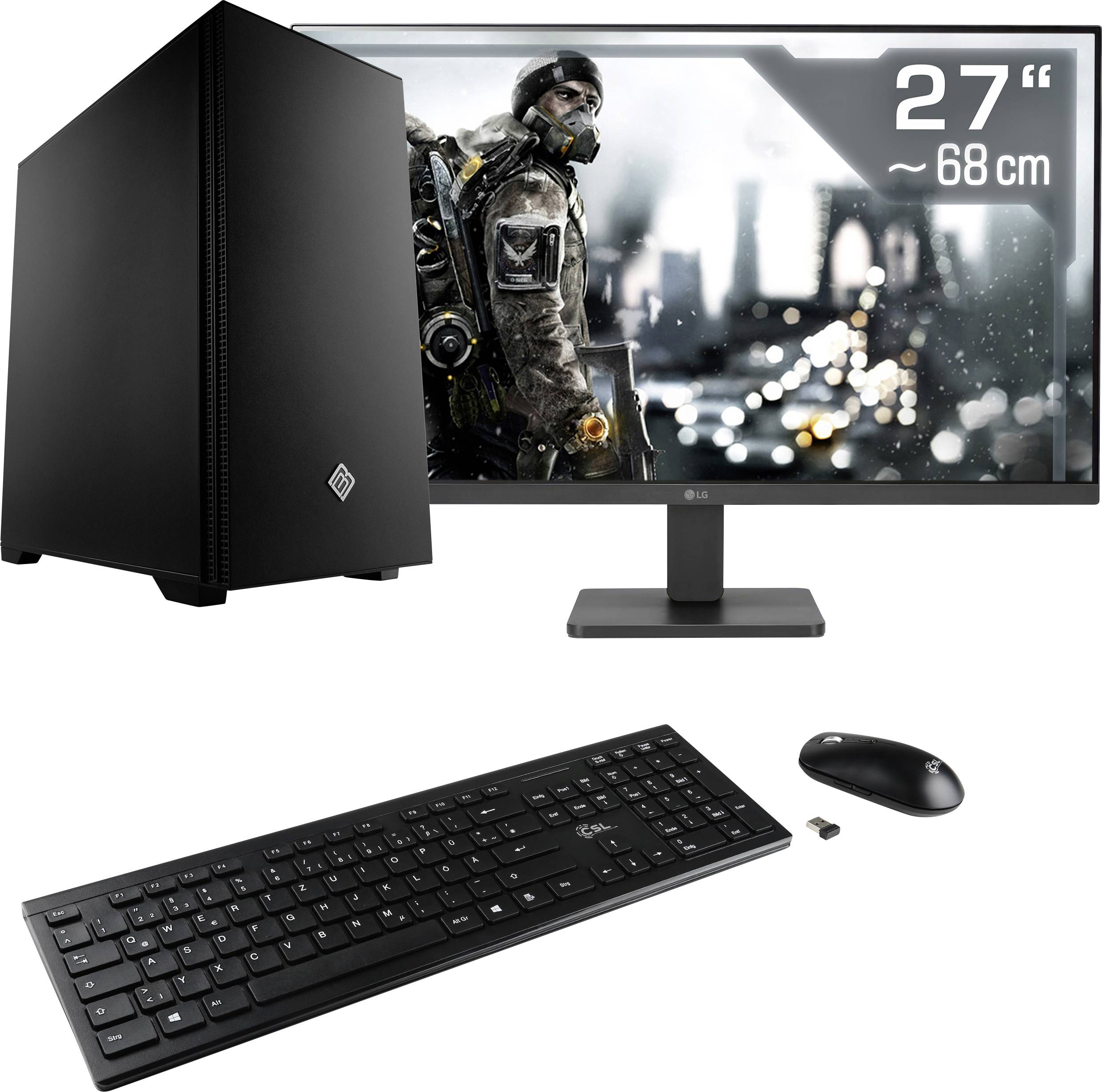 CSL Computer Desktop PC M11350H 68.6cm (27 Zoll) Full HD Intel® Core™ i5 14600 32GB RAM 1TB SSD Intel UHD Graphics 770 Win 11 Home