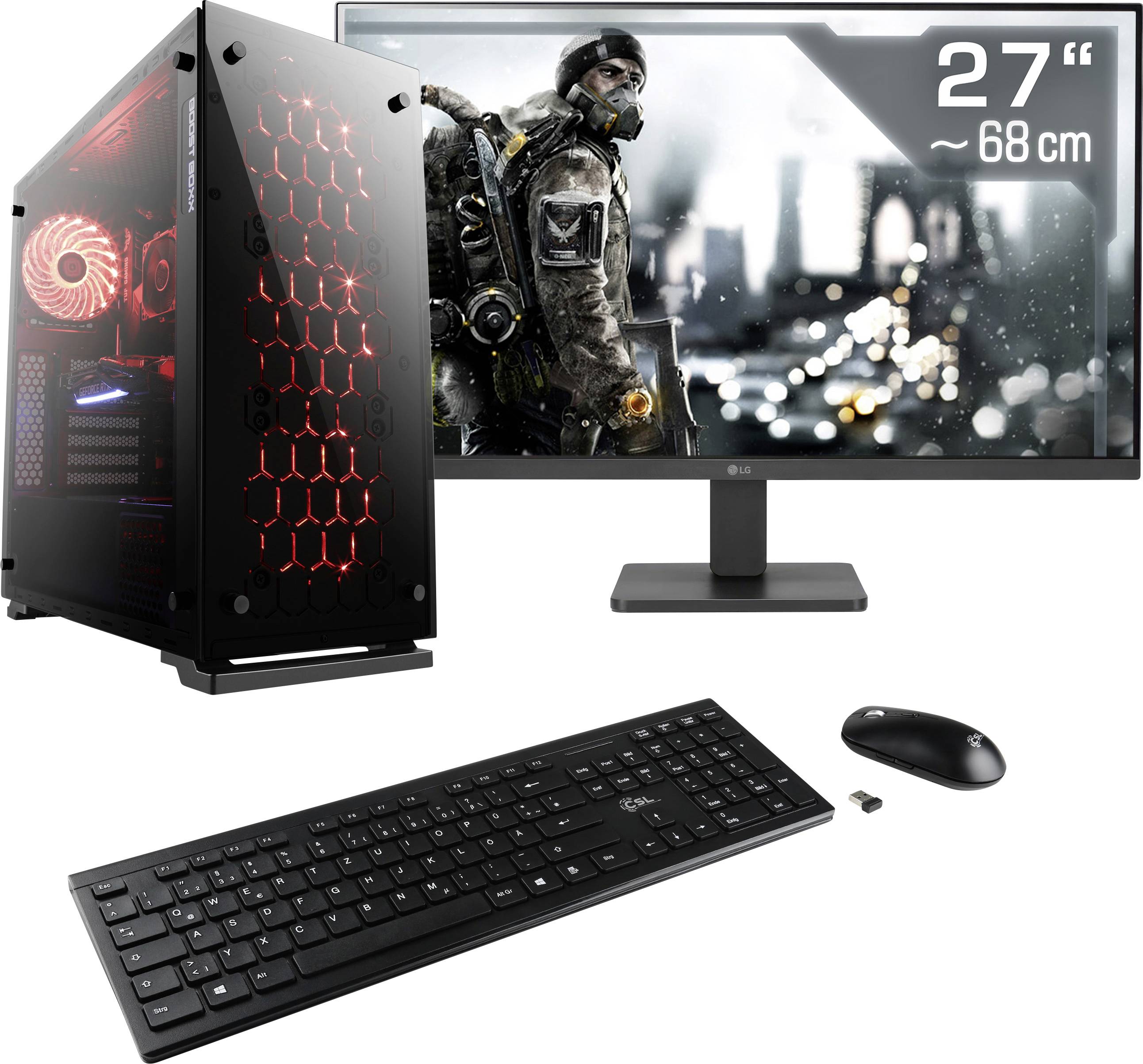 CSL Computer Gaming PC M11390H 68.6cm (27 Zoll) Full HD Intel® Core™ i5 12400F 16GB RAM 1TB SSD Nvidia GeForce RTX™ 3050 6GB GDDR6