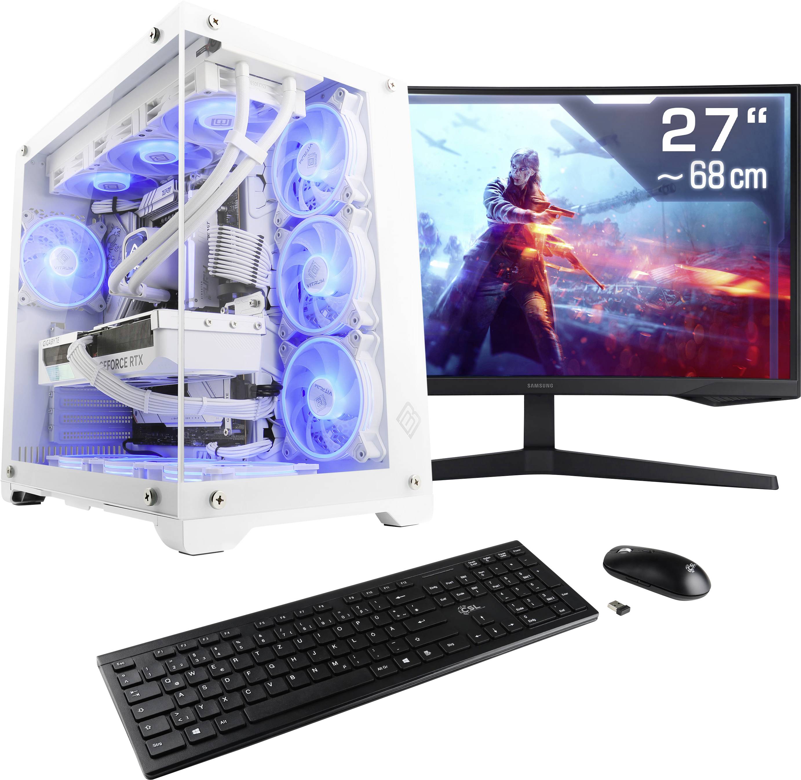 CSL Computer Gaming PC M11440H 68.6cm (27 Zoll) WQHD Intel® Core™ i9 14900KF 64GB RAM 2TB SSD Nvidia GeForce RTX™ 4070 Ti Super™