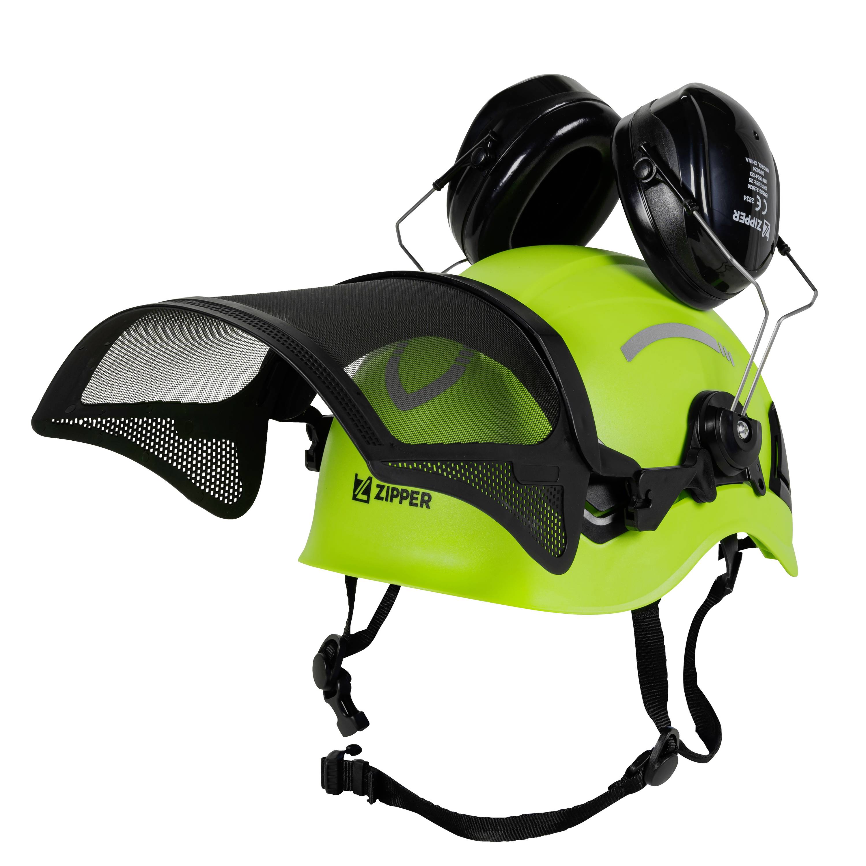 Zipper ZI-FHPROFI ZI-FHPROFI Forstschutzhelm EN 397, EN 397:2012, EN 1731:2006, EN 352-3:2002 Grün, Schwarz