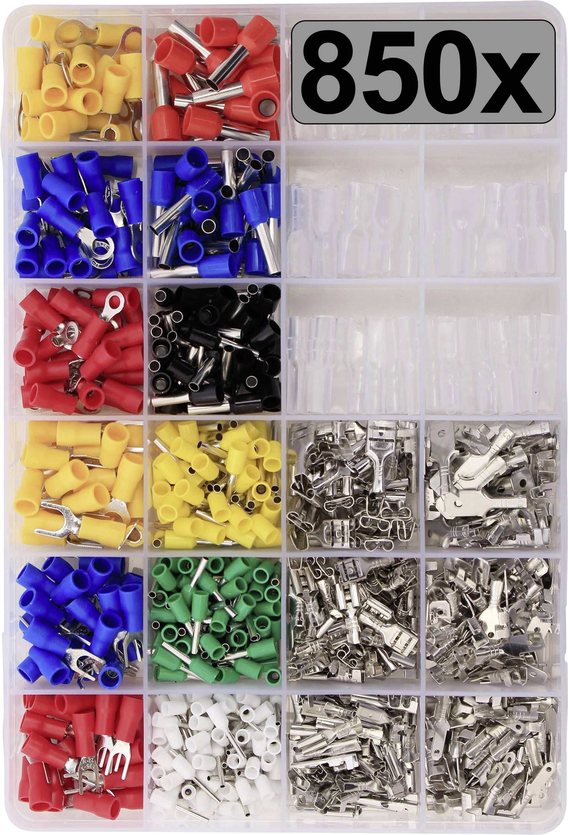 TRU COMPONENTS TC-13377256 Quetschverbinder-Sortiment 0.5 mm² 6 mm² Rot, Blau, Gelb, Grün, Weiß