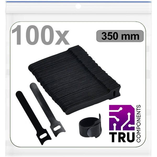 TRU COMPONENTS T24CA099 Klettkabelbinder zum Bündeln Haft- und Flauschteil (L x B) 350 mm x 14 mm S TRU COMPONENTS T24CA099 Klettkabelbinder zum Bündeln Haft- und Flauschteil (L x B) 350 mm x 14 mm S
