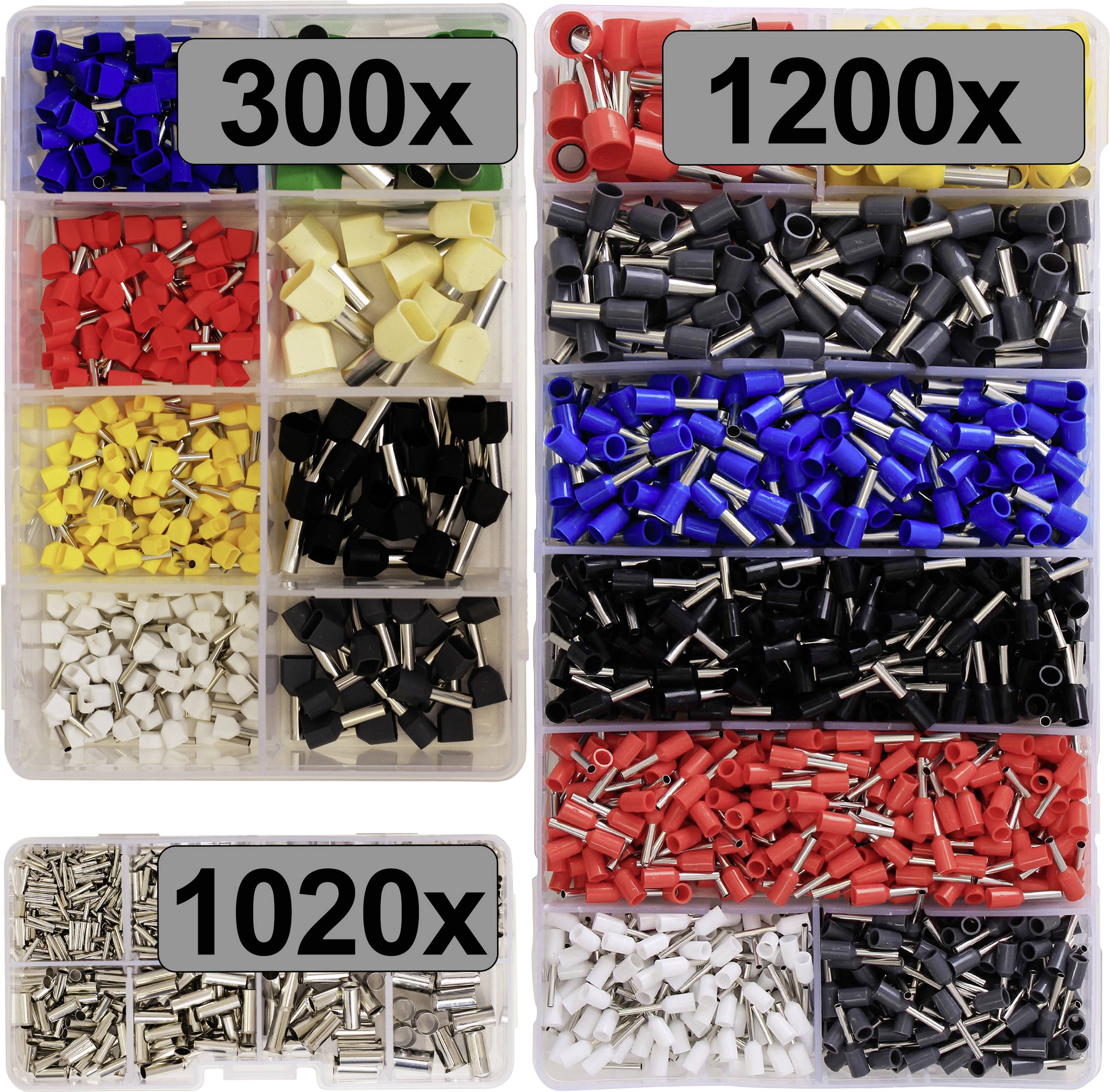 TRU COMPONENTS TC-13377612 Aderendhülsen-Sortiment 2520St.