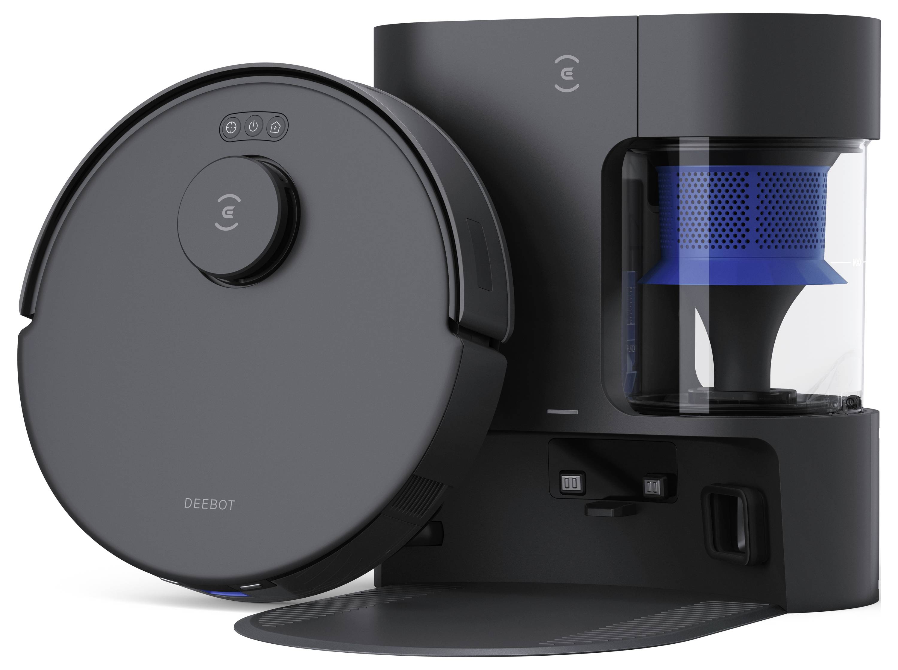 ECOVACS DEEBOT N20 Pro Plus Saug-und Wischroboter Schwarz Beutellos, Zyklon-Technik