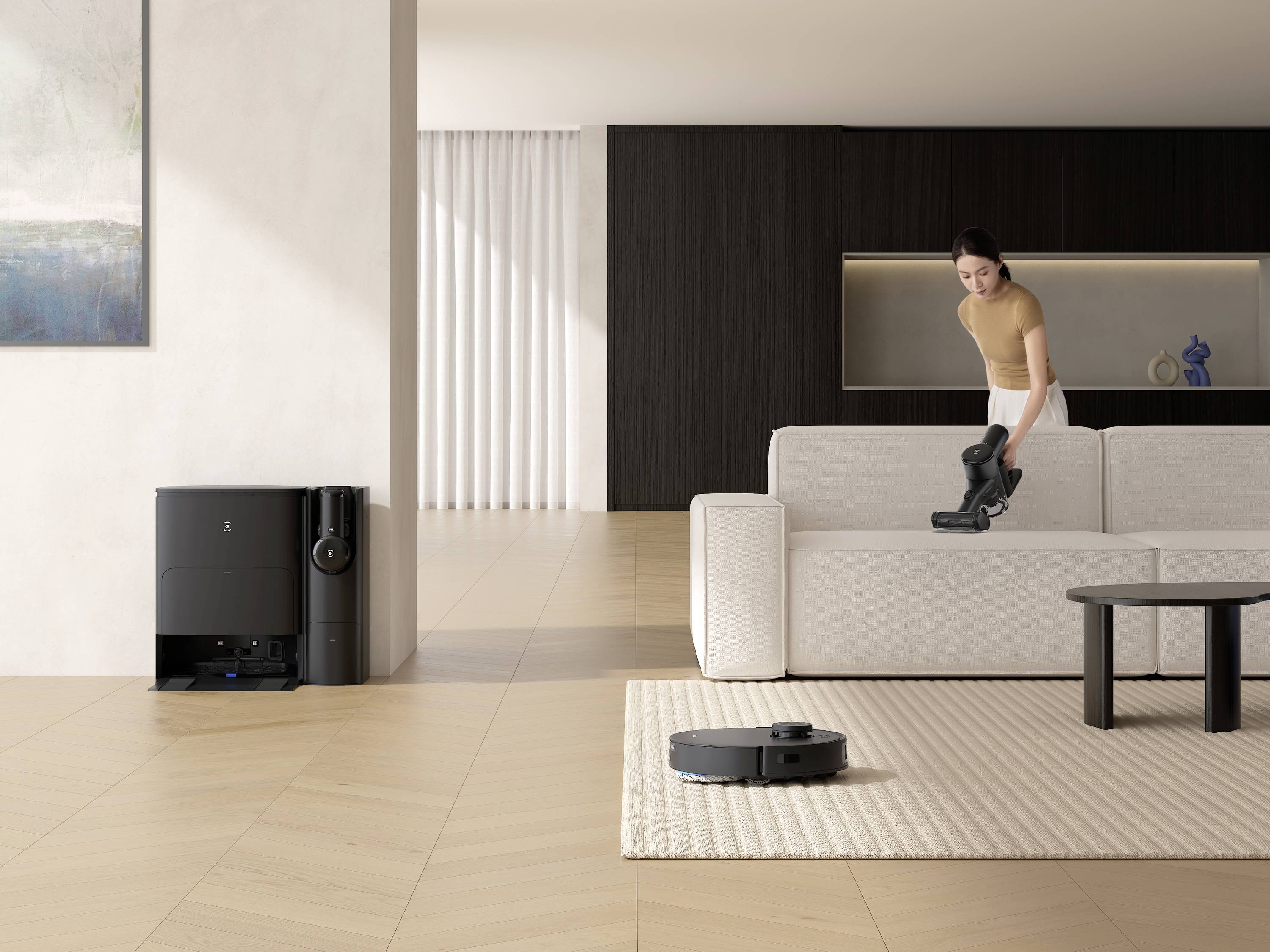 ECOVACS DEEBOT T30S COMBO COMPLETE Saug-und Wischroboter Schwarz