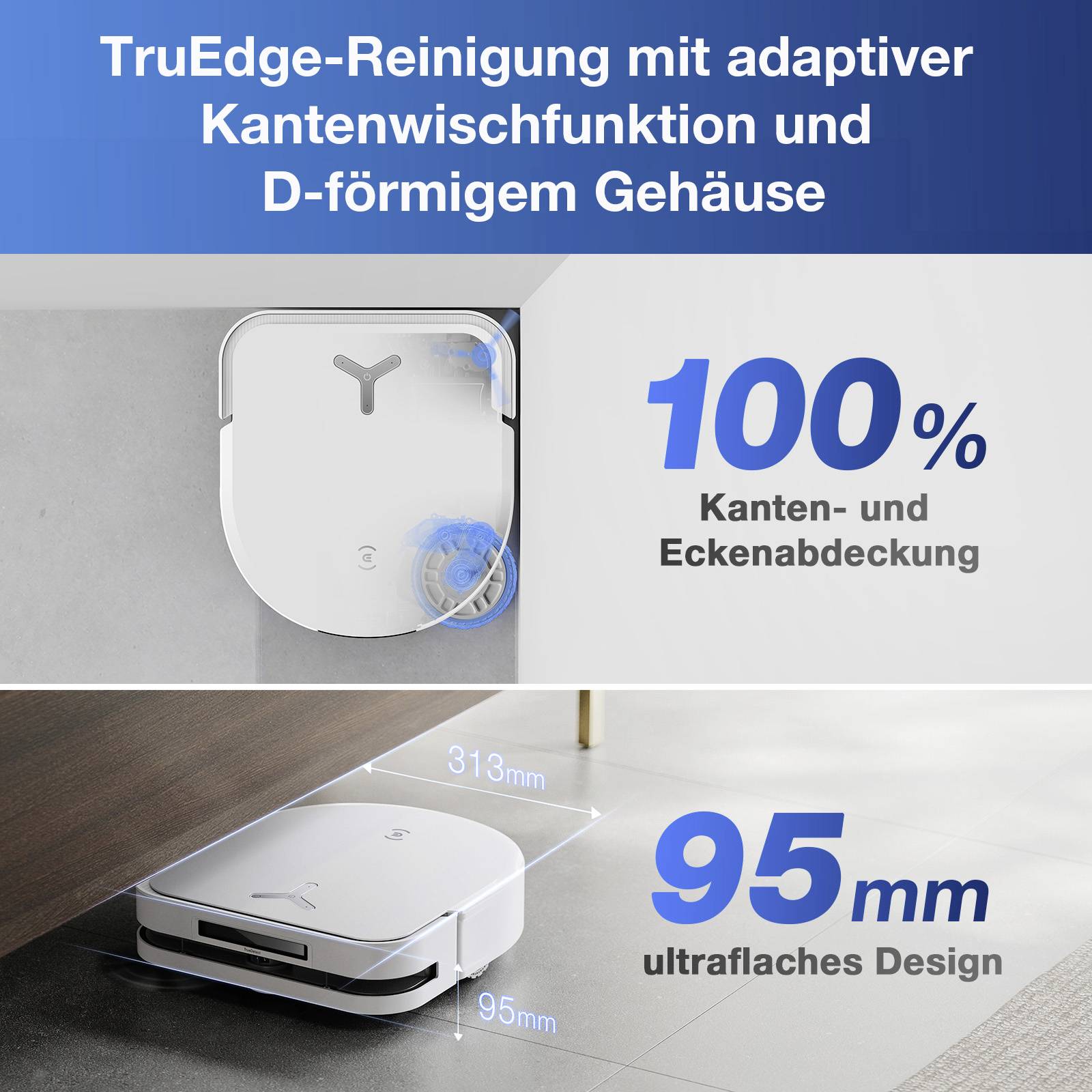 ECOVACS DEEBOT X5 OMNI Saug-und Wischroboter Weiß