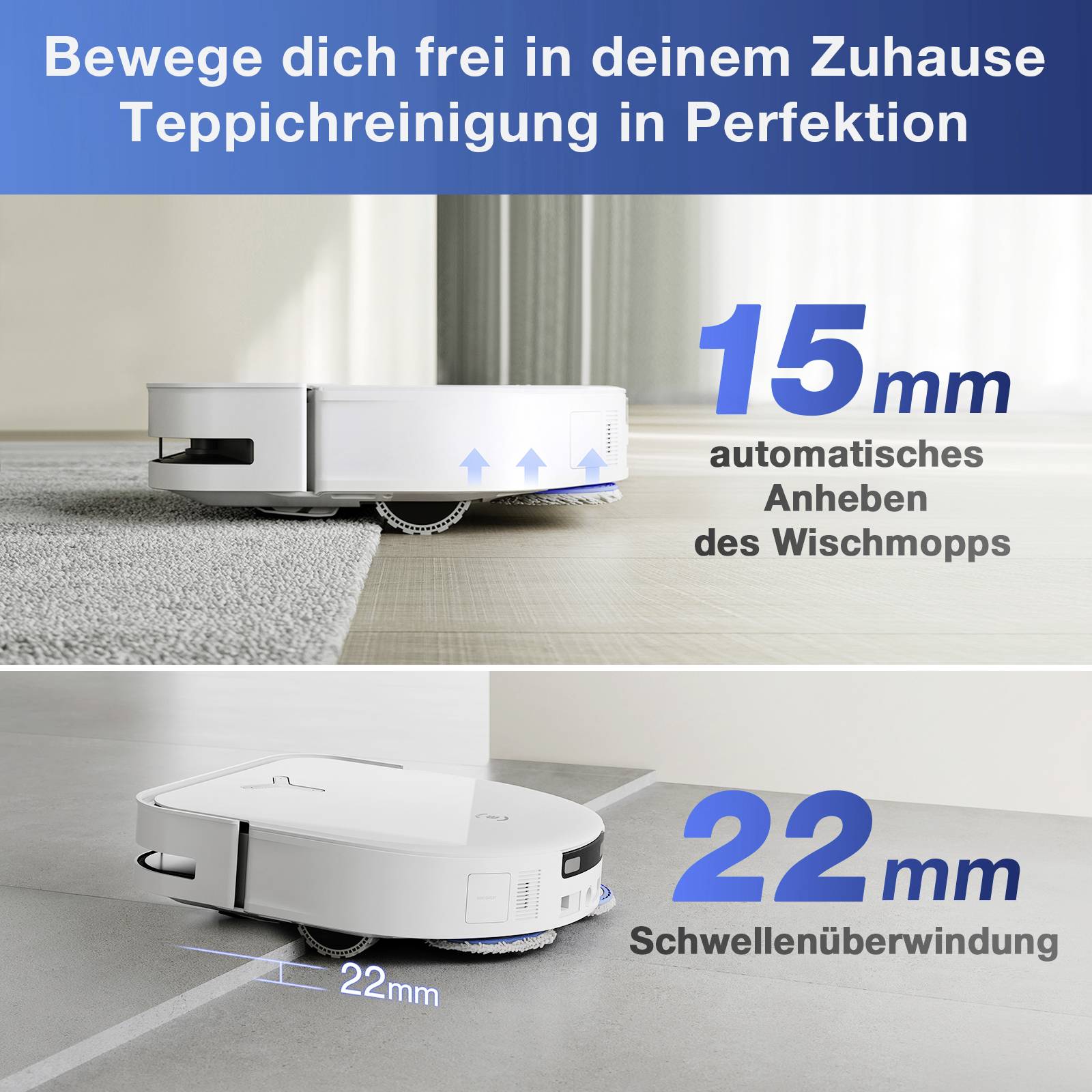 ECOVACS DEEBOT X5 OMNI Saug-und Wischroboter Weiß