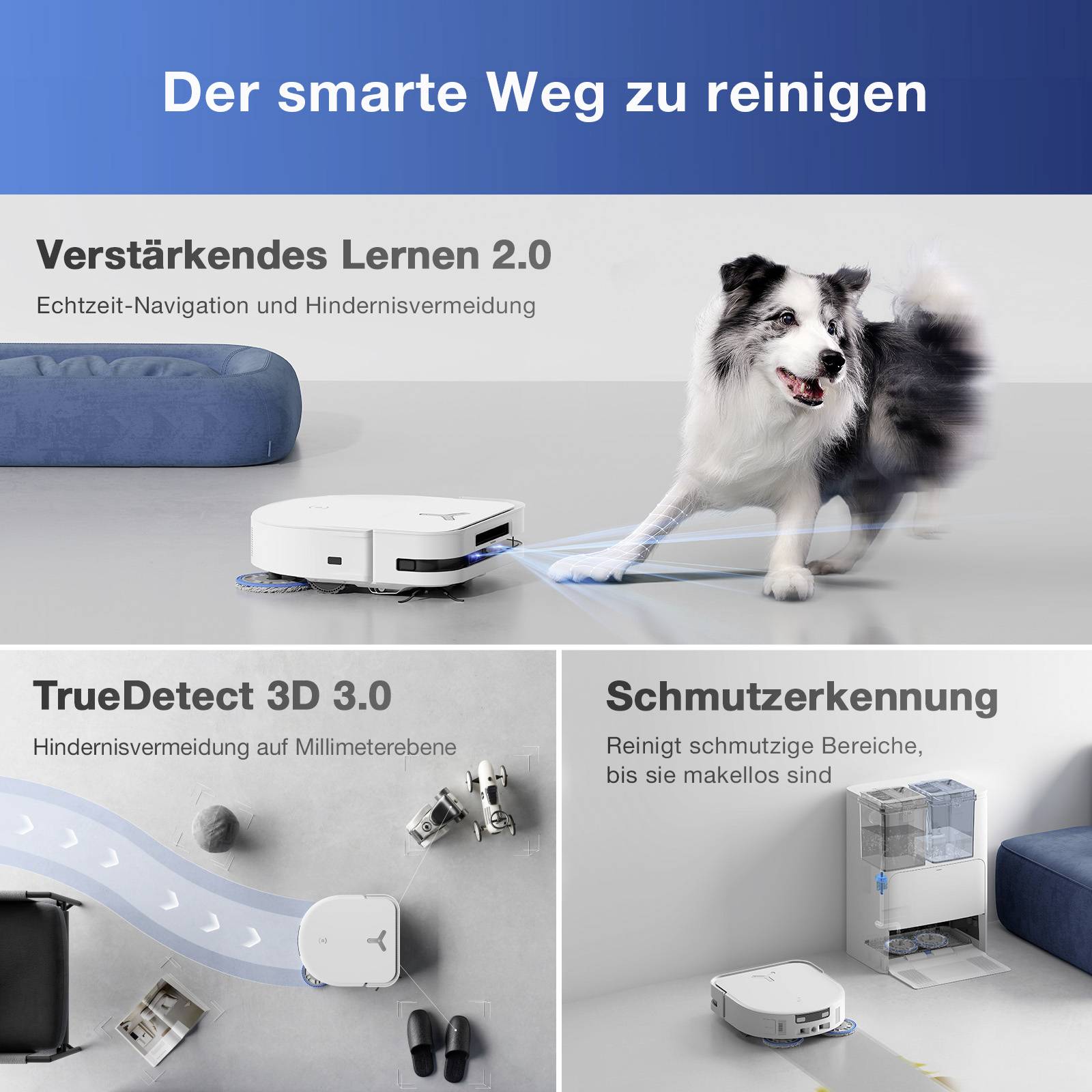 ECOVACS DEEBOT X5 OMNI Saug-und Wischroboter Weiß