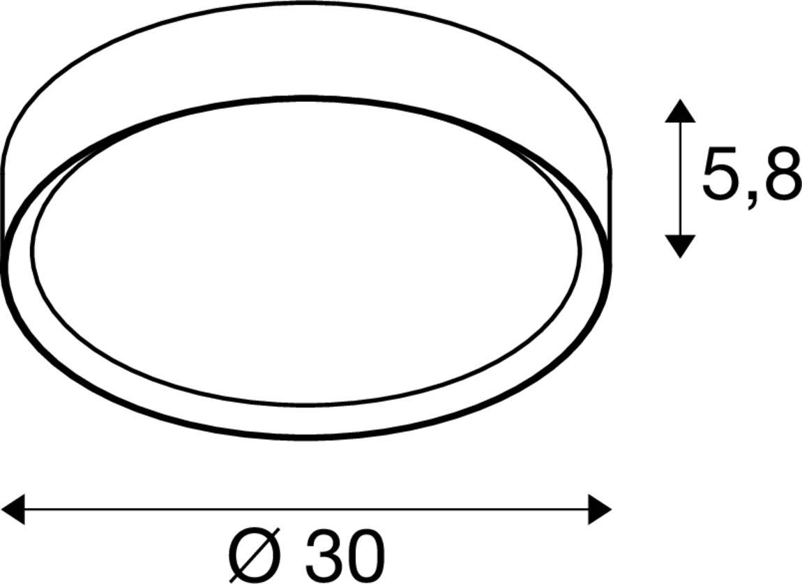 SLV DECONA 1008578 Aufbauleuchte 18W LED Schwarz