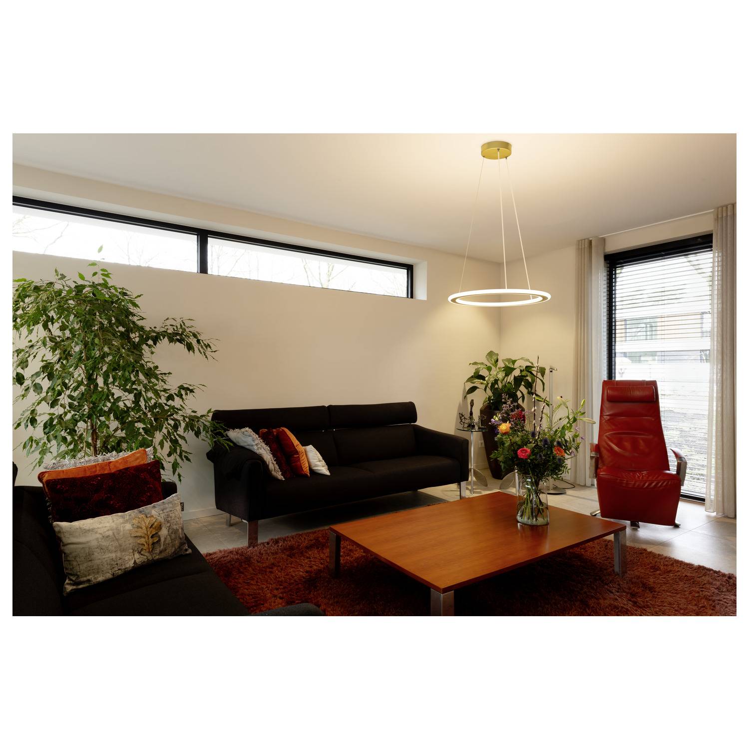 SLV ONE FLAT 1007857 Pendelleuchte LED EEK: D (A - G) 23W Schwarz