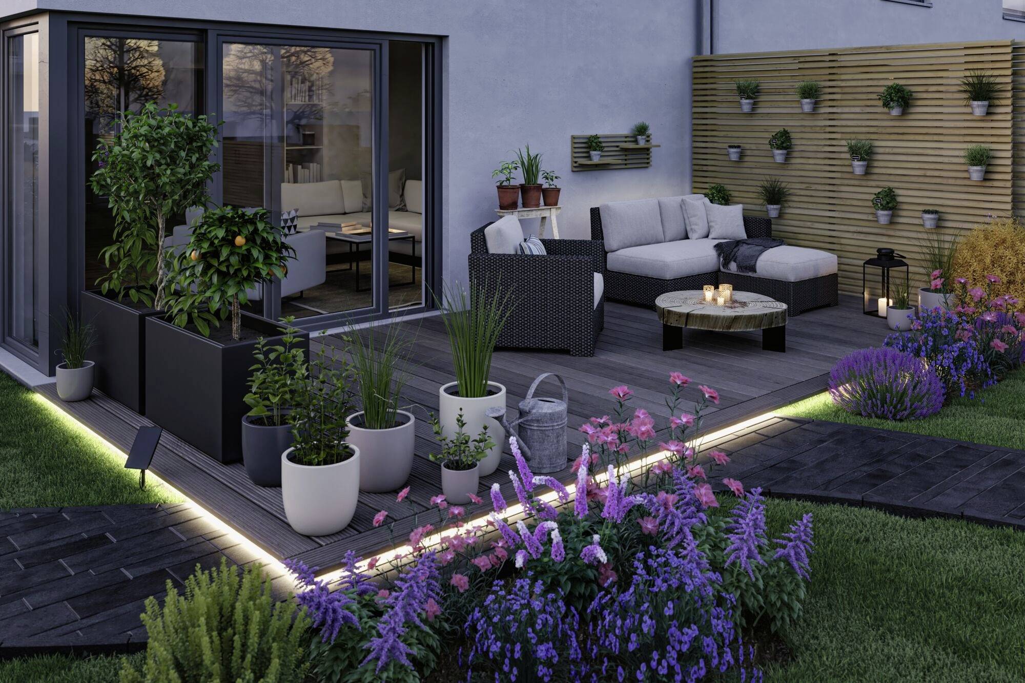 Paulmann 71195 Solar-Lichtschlauch 3.2W Warmweiß Schwarz