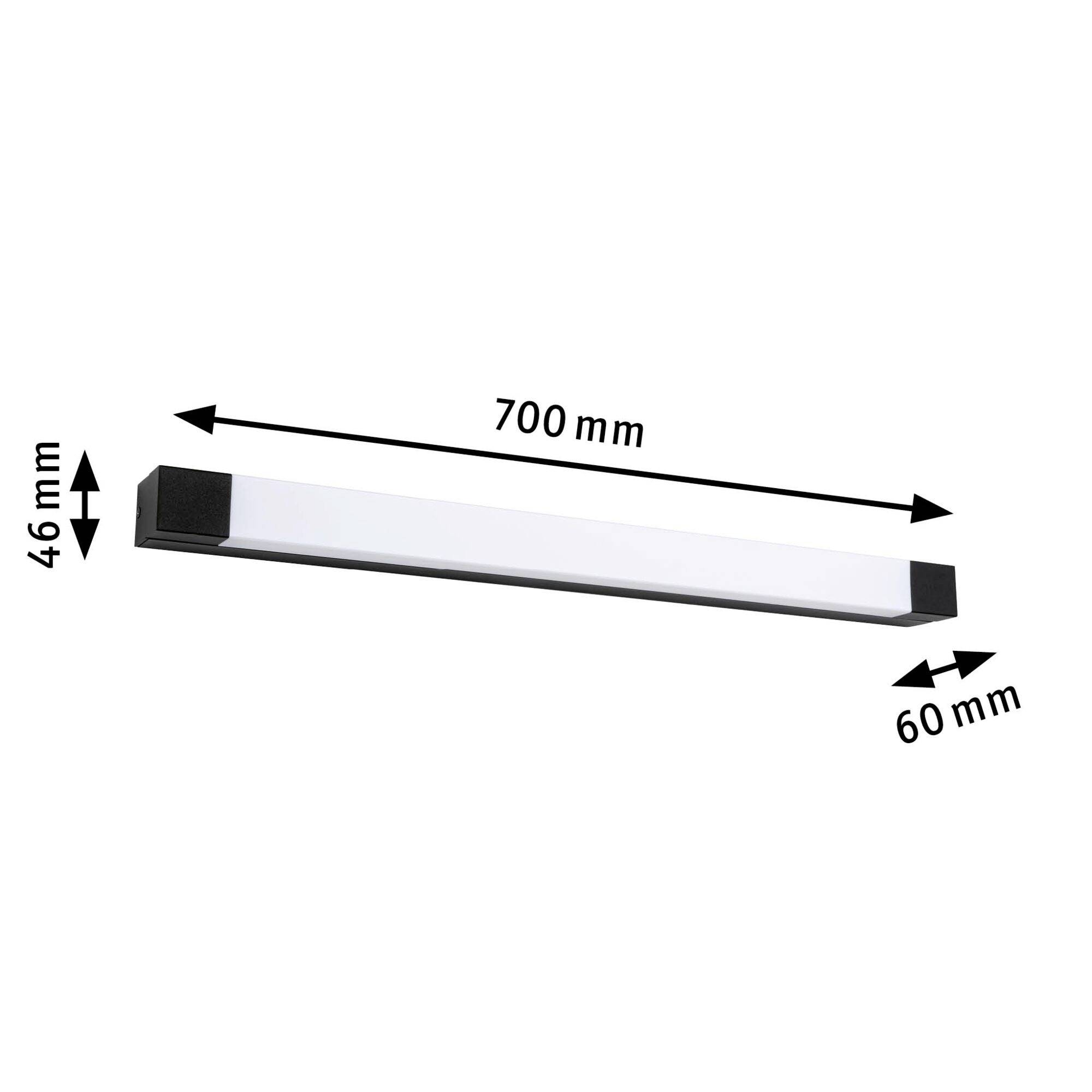 Paulmann Quasar LED-Feuchtraumleuchte LED 11.2W Warmweiß Schwarz