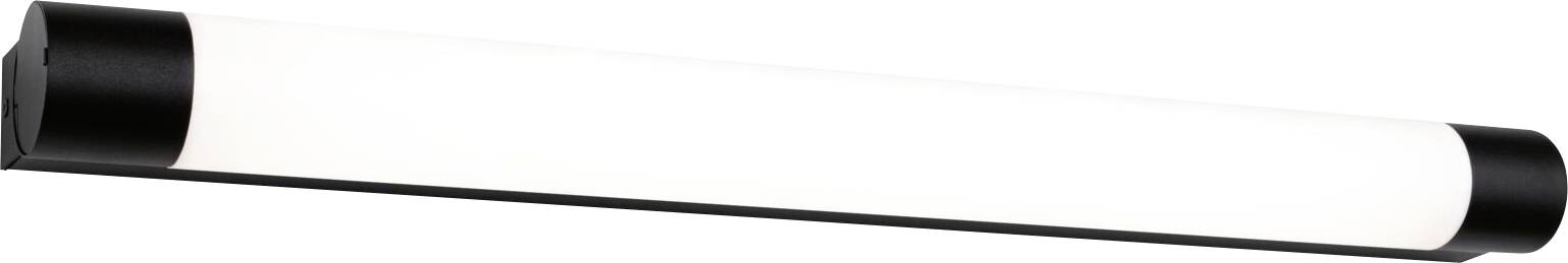 Lange, schwarze und weiße LED-Wandleuchte mit modernem Design. Ideal für die Beleuchtung von Innenräumen.