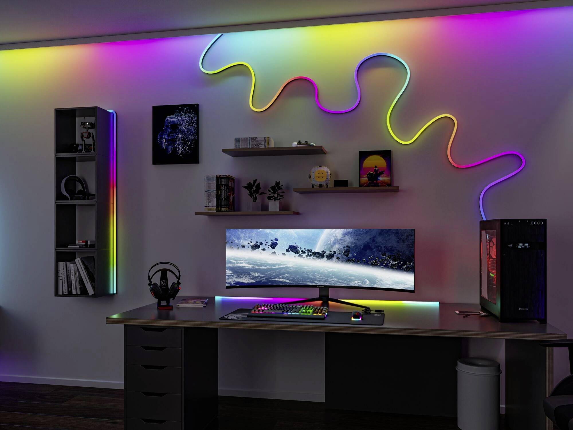 Paulmann Entertain 79556 LED-Lichtbandleuchte LED 5W RGB Schwarz