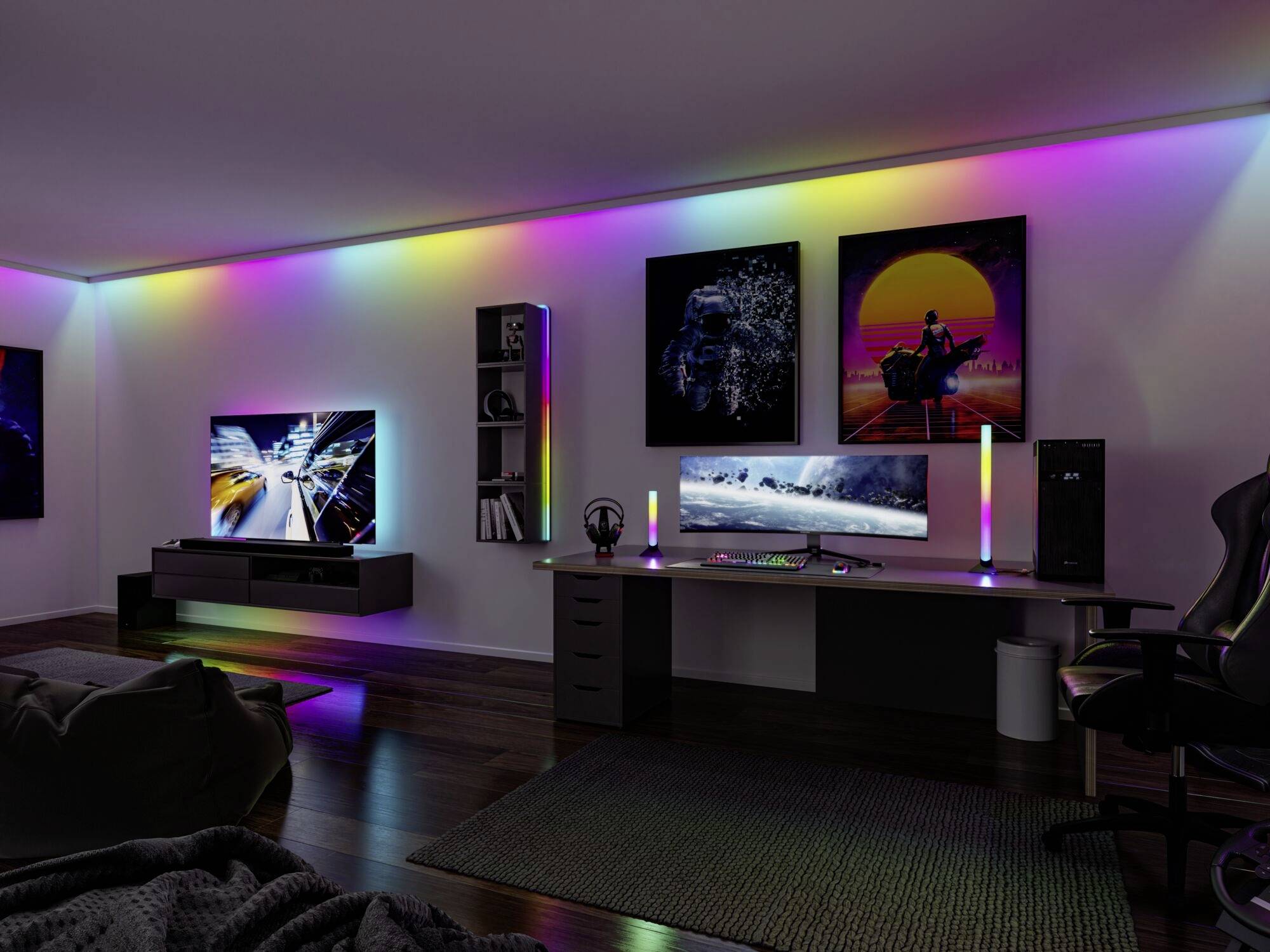 Paulmann Entertain 79556 LED-Lichtbandleuchte LED 5W RGB Schwarz