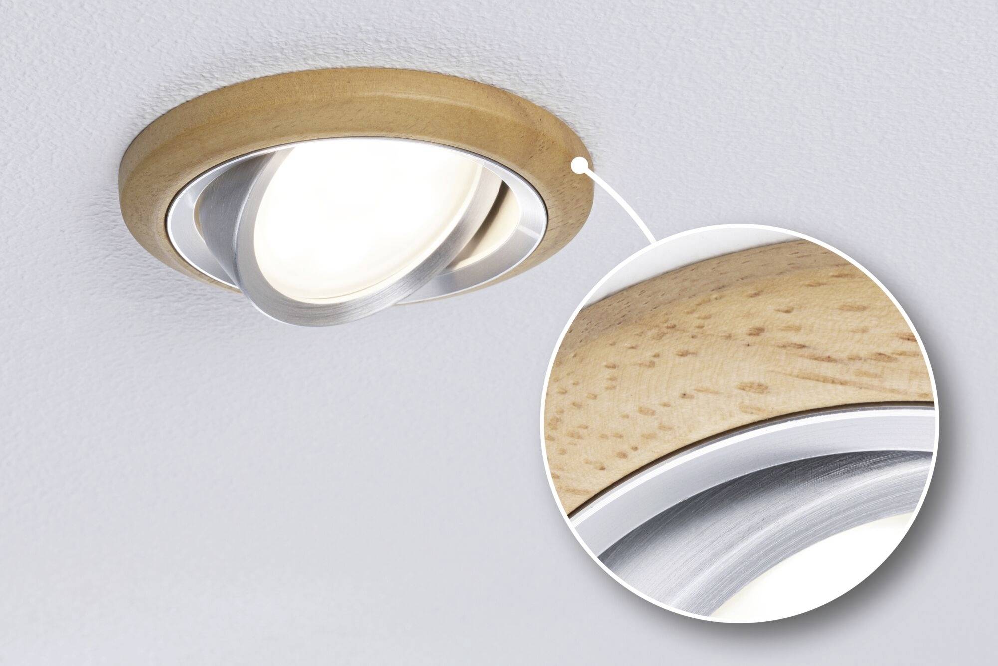 Paulmann 92239 Lanati LED-Einbauleuchte LED 6W Aluminium (gedreht)