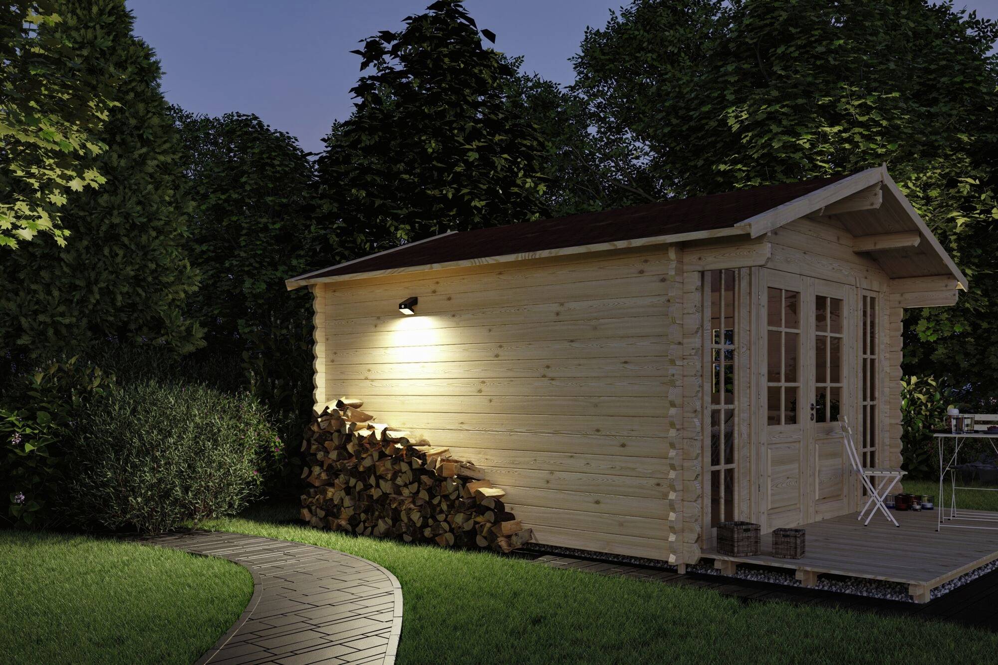 Paulmann 94608 Lesly Solar-Wandstrahler mit Bewegungsmelder 5.5W Warmweiß Anthrazit