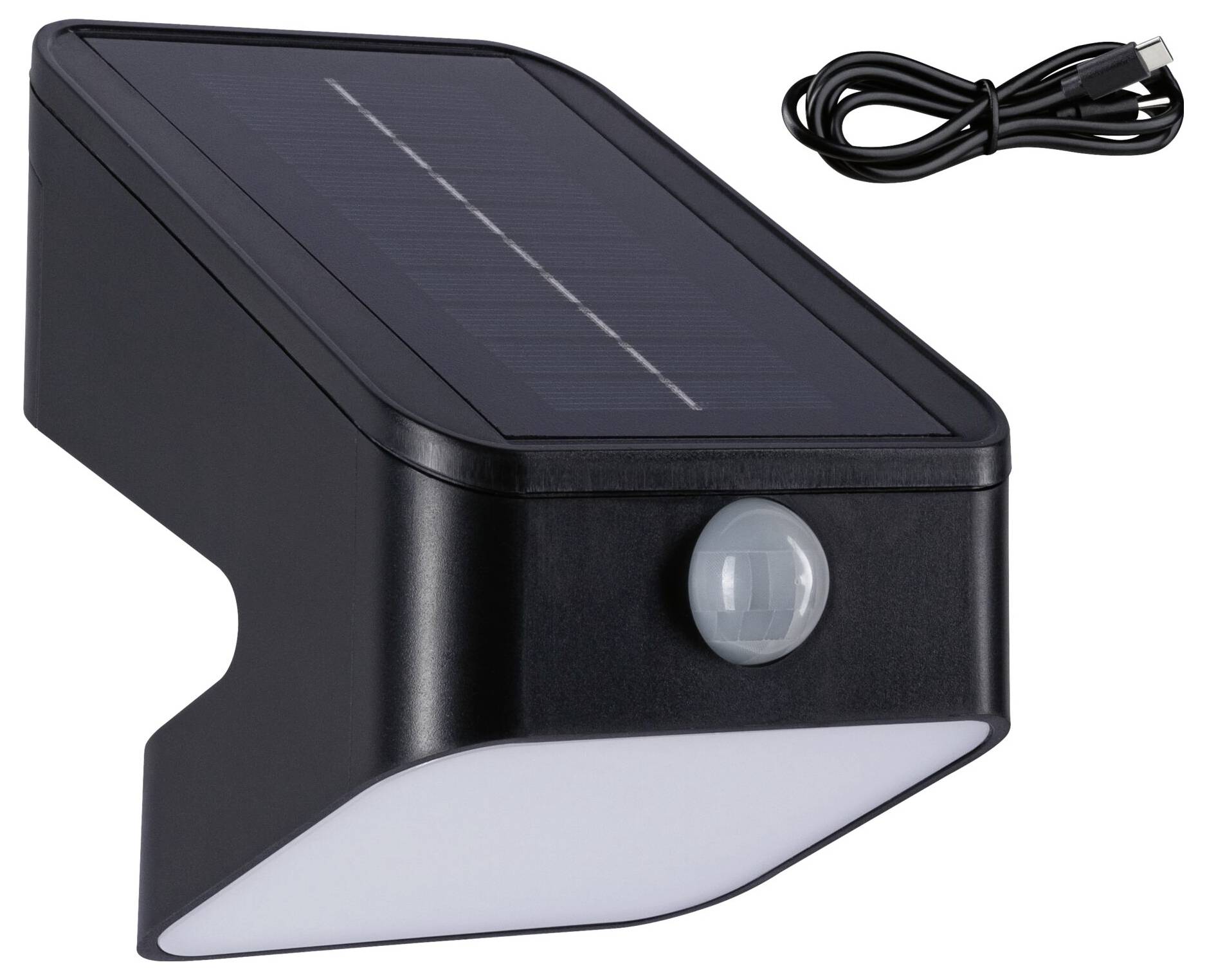 Paulmann 94608 Lesly Solar-Wandstrahler mit Bewegungsmelder 5.5W Warmweiß Anthrazit