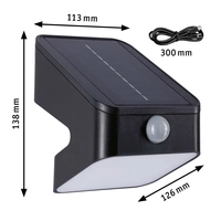 Paulmann 94608 Lesly Solar-Wandstrahler mit Bewegungsmelder 5.5W Warmweiß Anthrazit Paulmann 94608 Lesly Solar-Wandstrahler mit Bewegungsmelder 5.5W Warmweiß Anthrazit