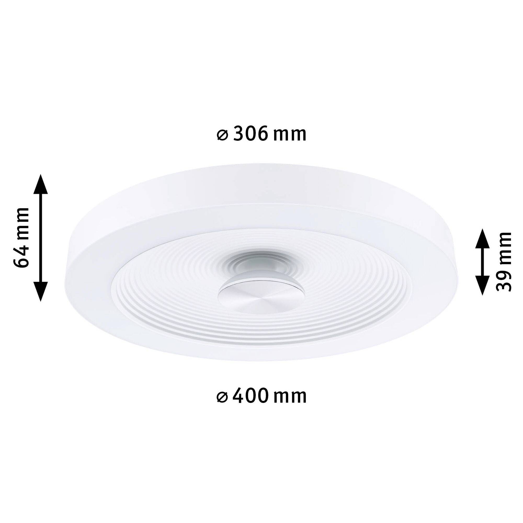 Paulmann 71179 Volea LED-Deckenleuchte LED 4 W, 18.5W Weiß, Silber