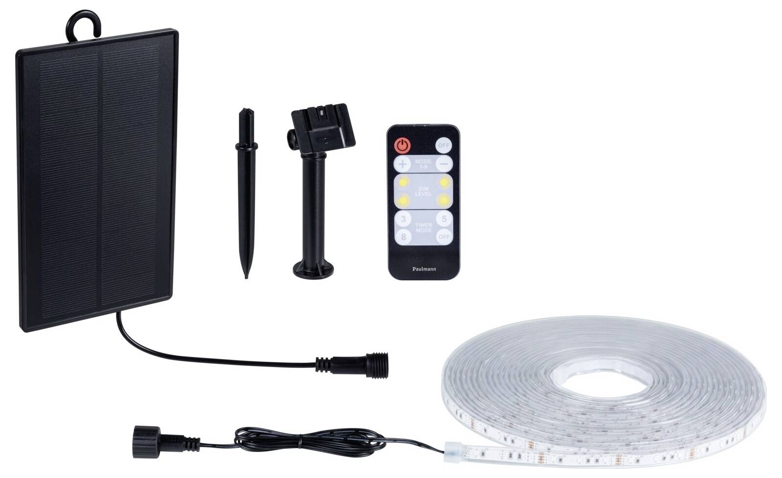 Paulmann 71196 Solar-Lichtschlauch 3.8W Schwarz, Weiß