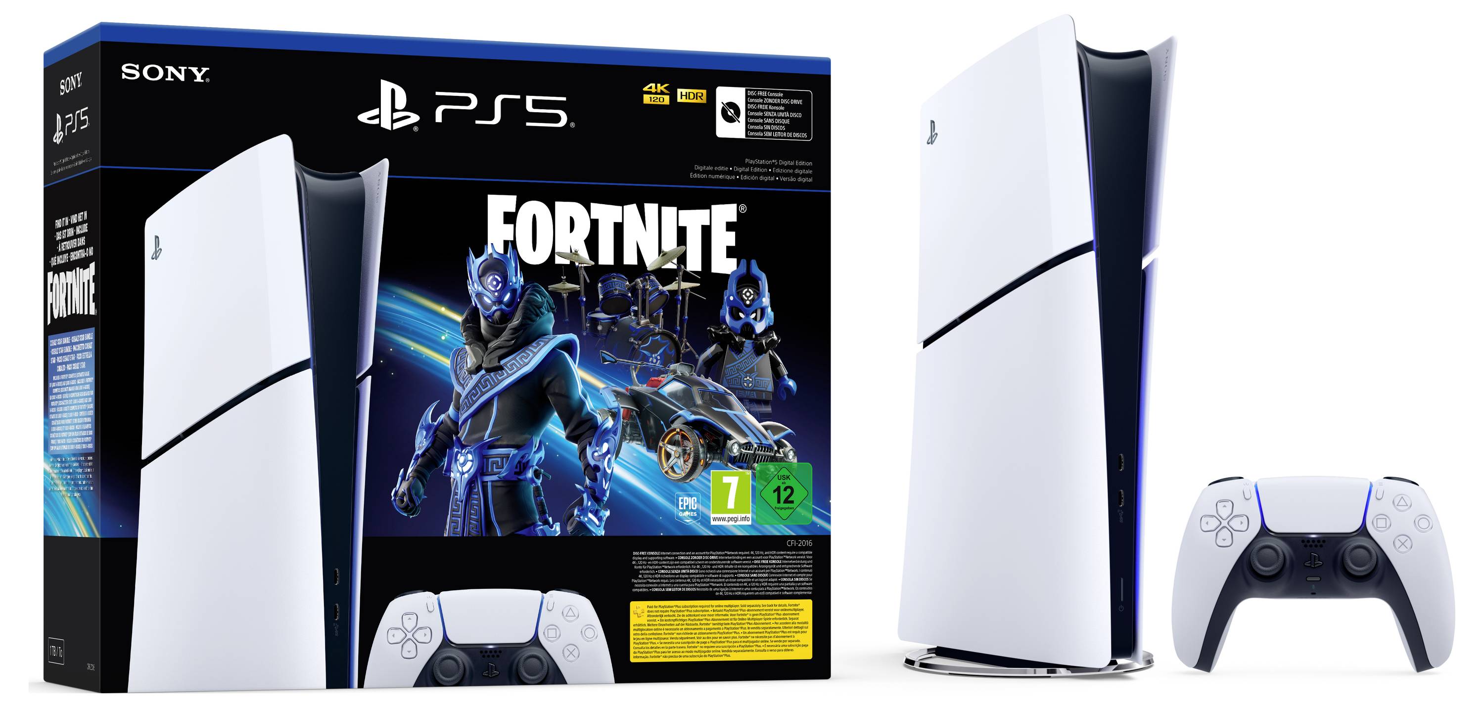 Sony Playstation® 5 Konsole 1TB Weiß/Schwarz inkl. Fortnite