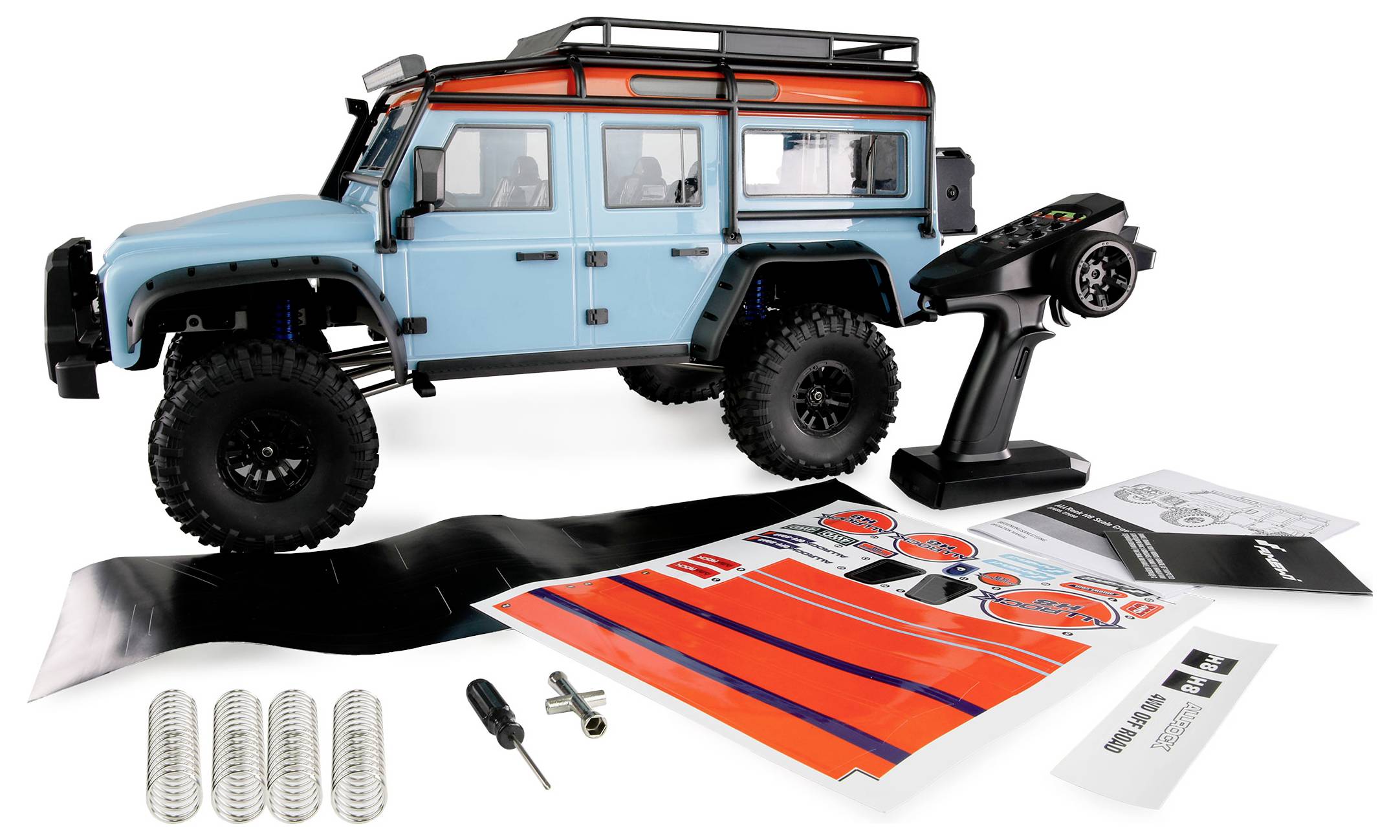 Amewi ALLRock H8 Scale Brushless 1:8 RC Modellauto Elektro Crawler Allradantrieb (4WD) RtR 2,4GHz