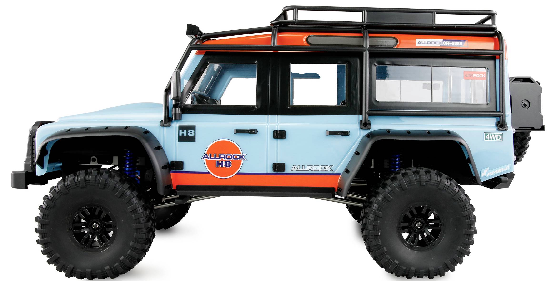 Amewi ALLRock H8 Scale Brushless 1:8 RC Modellauto Elektro Crawler Allradantrieb (4WD) RtR 2,4GHz