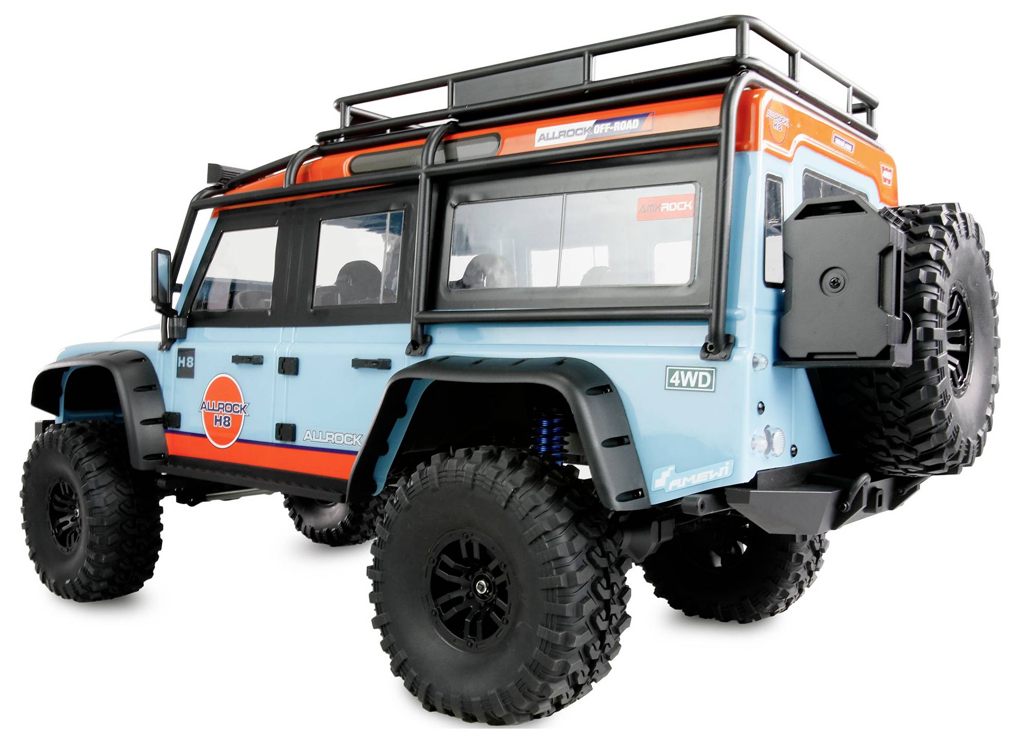 Amewi ALLRock H8 Scale Brushless 1:8 RC Modellauto Elektro Crawler Allradantrieb (4WD) RtR 2,4GHz