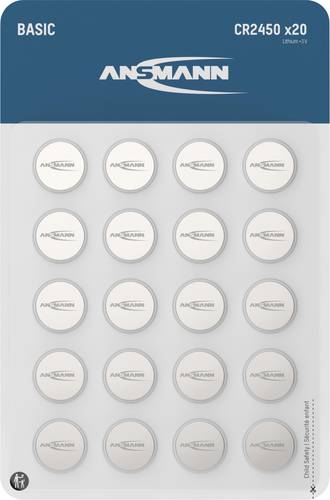 Ansmann Knopfzelle CR2450 3 V 20 St. 600 mAh Lithium