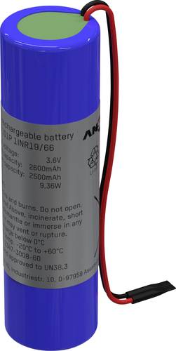 Ansmann Spezial-Akku 18650 Kabel Li-Ion 3.6 V 2600 mAh 1 St.