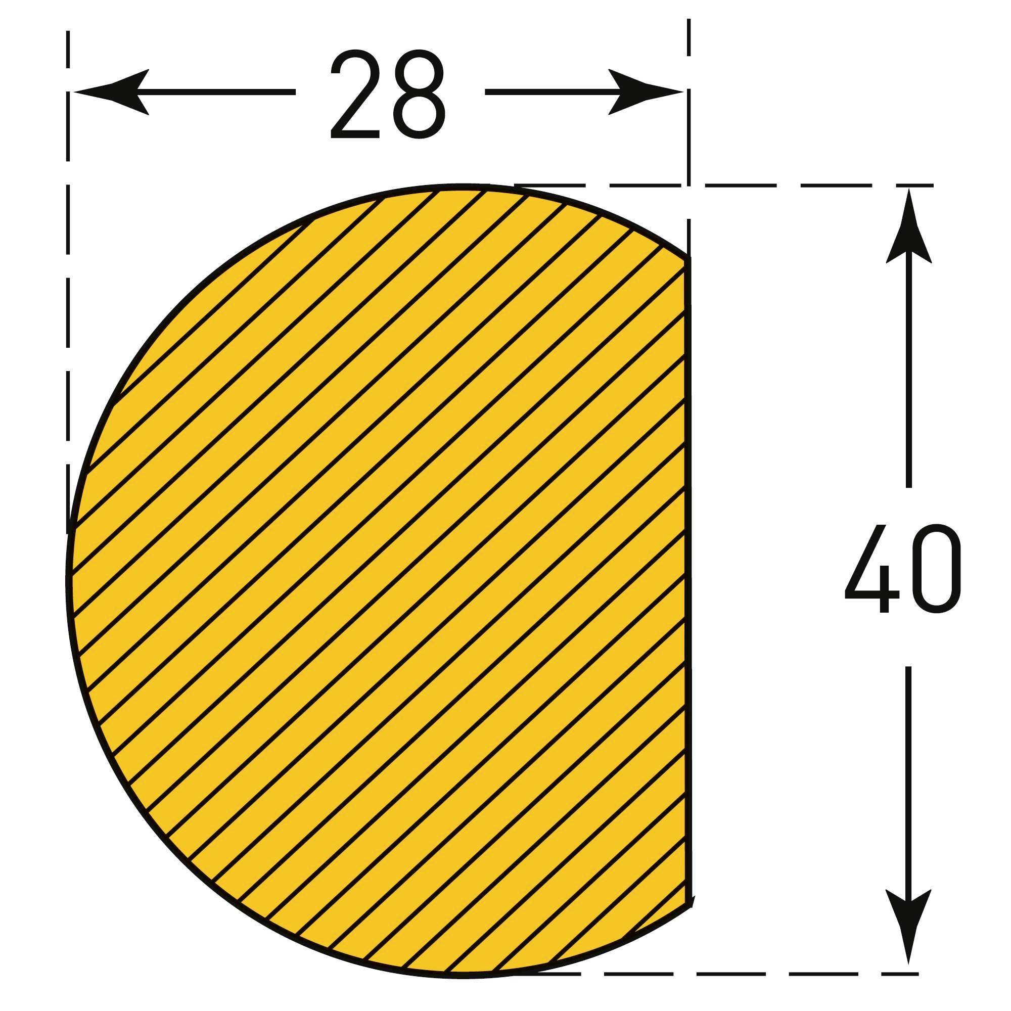 Moravia 422.22.446 Schutzprofil Schwarz, Gelb (L x B x H) 1000 x 28 x 40mm