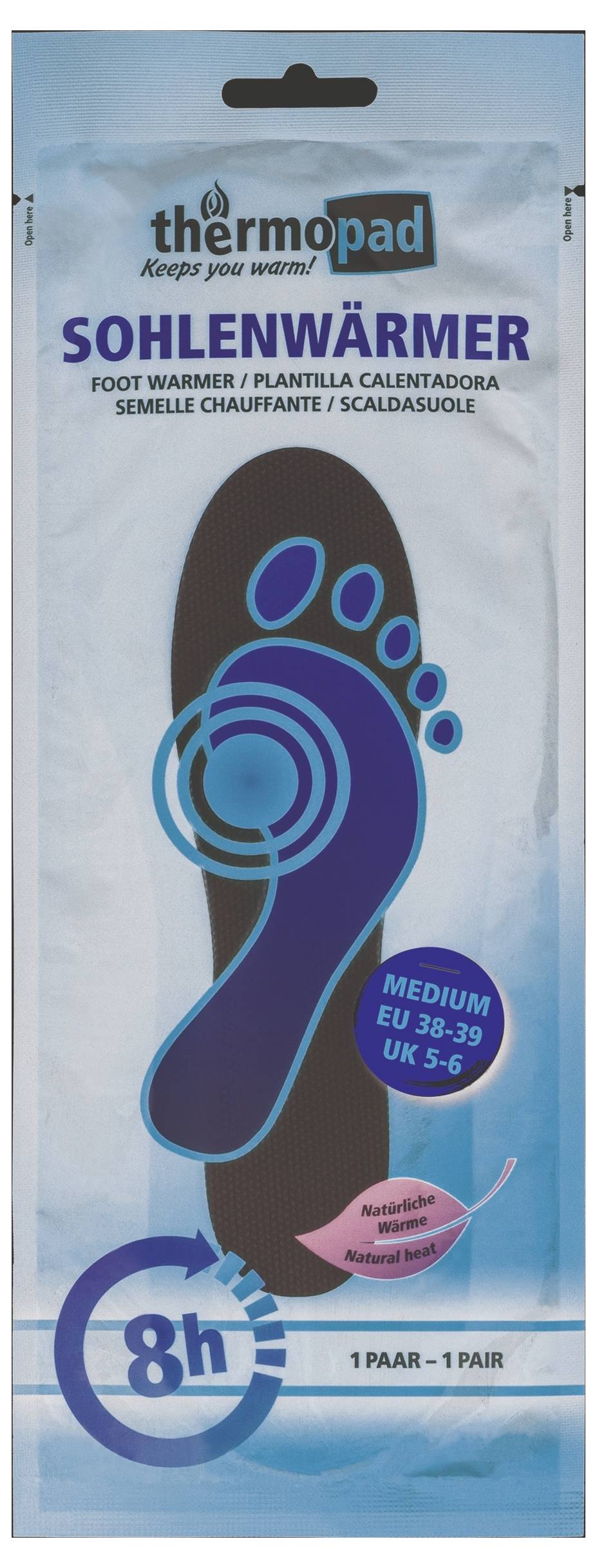 Thermopad natural warmer Gr.S Sohlenwärmer 1 Paar 78092 Betriebsdauer (max.) 8h