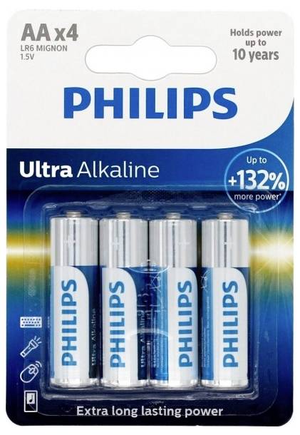 Philips Ultra LR6 Mignon (AA)-Batterie Alkali-Mangan 1.5V 4St.