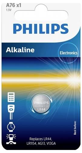 Philips Knopfzelle LR44 1.5 V 1 St. Alkali-Mangan A76