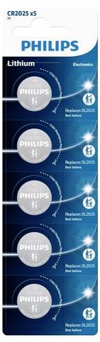Philips Knopfzelle CR2025 3 V 5 St. Lithium Minicells