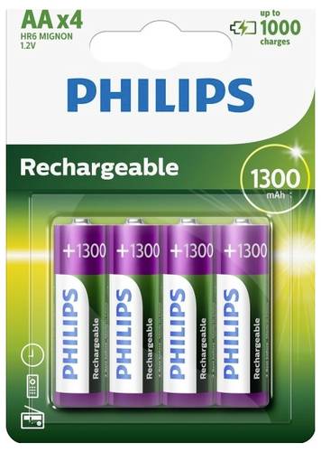 Philips HR6 Mignon (AA)-Akku NiMH 1300 mAh 1.2 V 4 St.