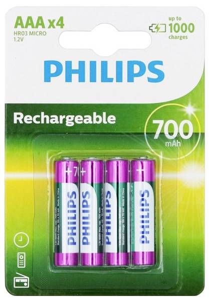 Philips HR03 Micro (AAA)-Akku NiMH 700 mAh 1.2 V 4 St.