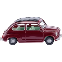Wiking 009908 H0 PKW Modell Fiat 600, weinrot Wiking 009908 H0 PKW Modell Fiat 600, weinrot