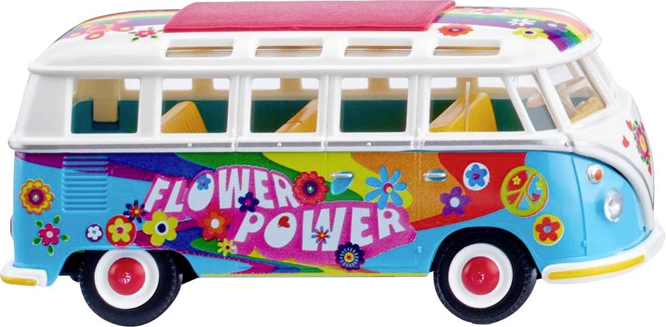 Wiking 079744 H0 PKW Modell Volkswagen T1 Sambabus Flower Power