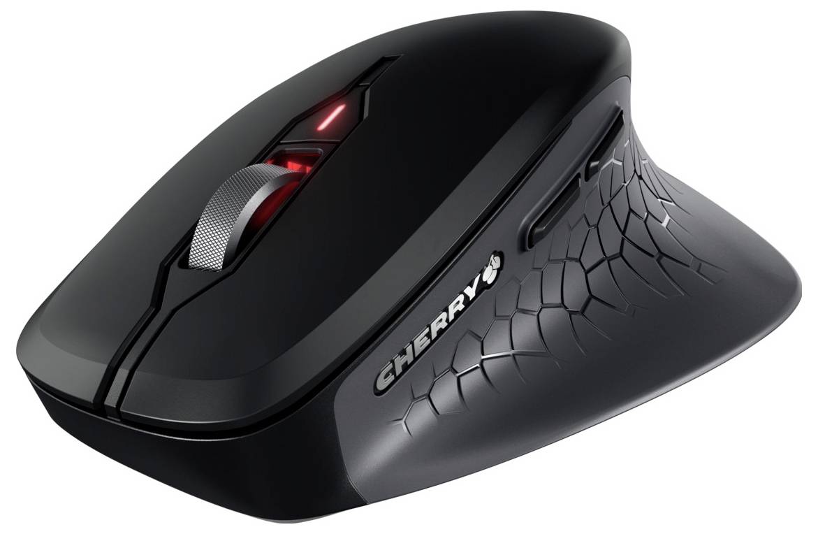 CHERRY Stream Comfort Funk Tastatur, Maus-Set Deutsch, QWERTZ Schwarz