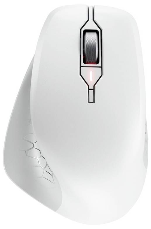 CHERRY MSW Stream Comfort Maus Funk Optisch Weiß 6 Tasten 4000 dpi Ergonomisch, Geräuscharme Tasten
