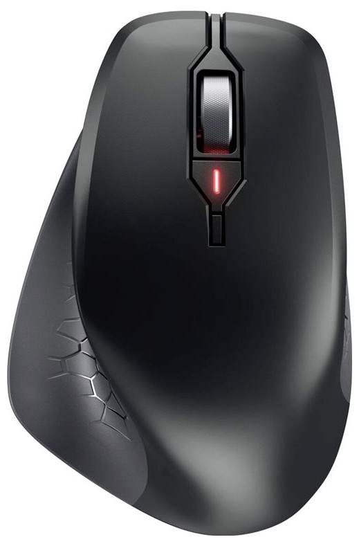 CHERRY MSW Stream Comfort Maus Funk Optisch Schwarz 6 Tasten 4000 dpi Ergonomisch, Geräuscharme Tasten